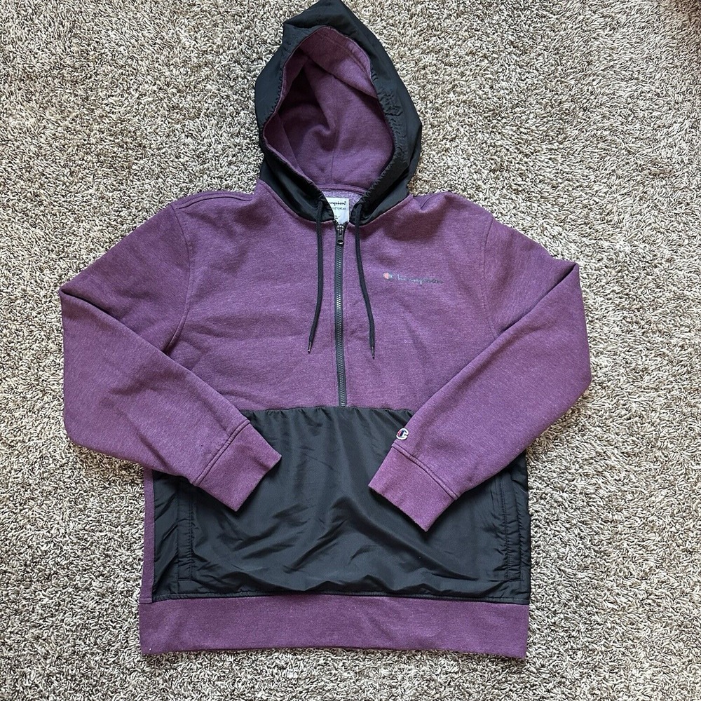 Champion Size Large Pullover Lightweight Hoodie Sweatshirt‎ Maroon Purple